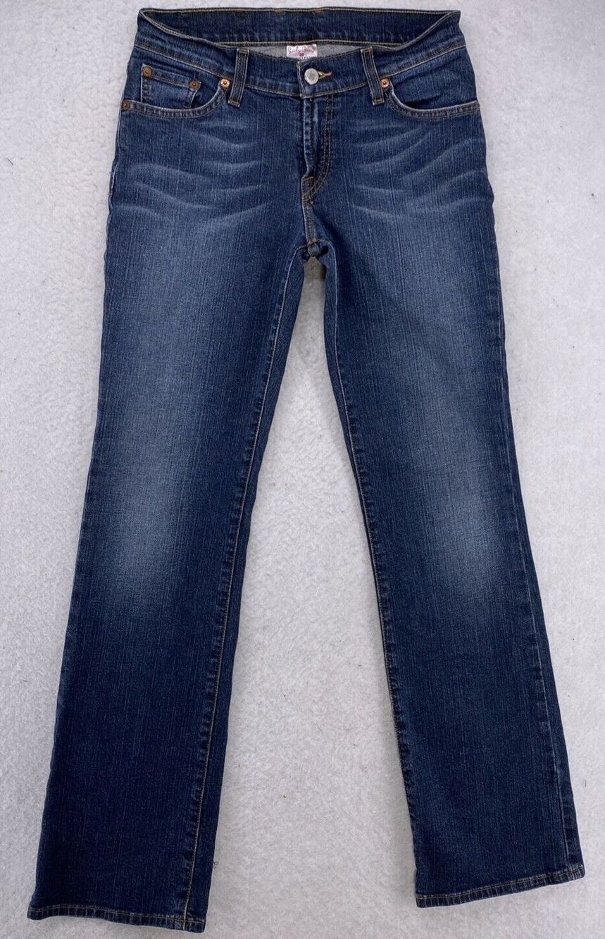 Lucky Brand Midrise Flare Jeans Women 27 Regular Blue Denim Dungarees Mexico Y2K